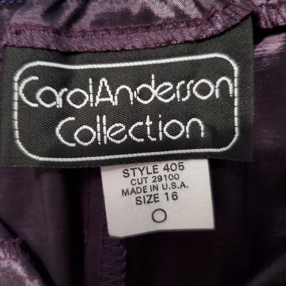 Vintage Carol Anderson Collection Metallic Purple Slacks, 16 - Picture 5 of 6